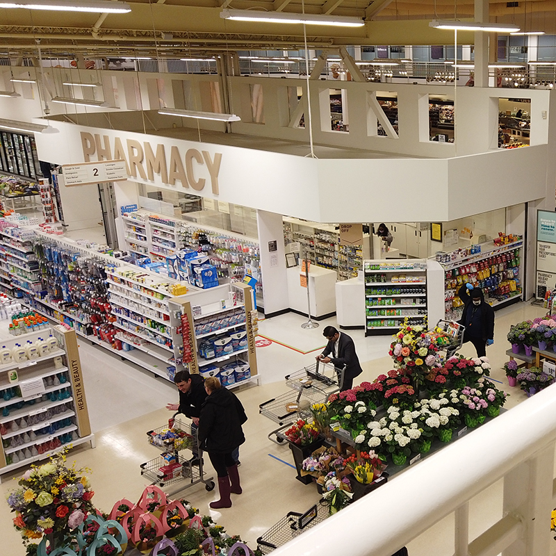 The pharmacy in a department store